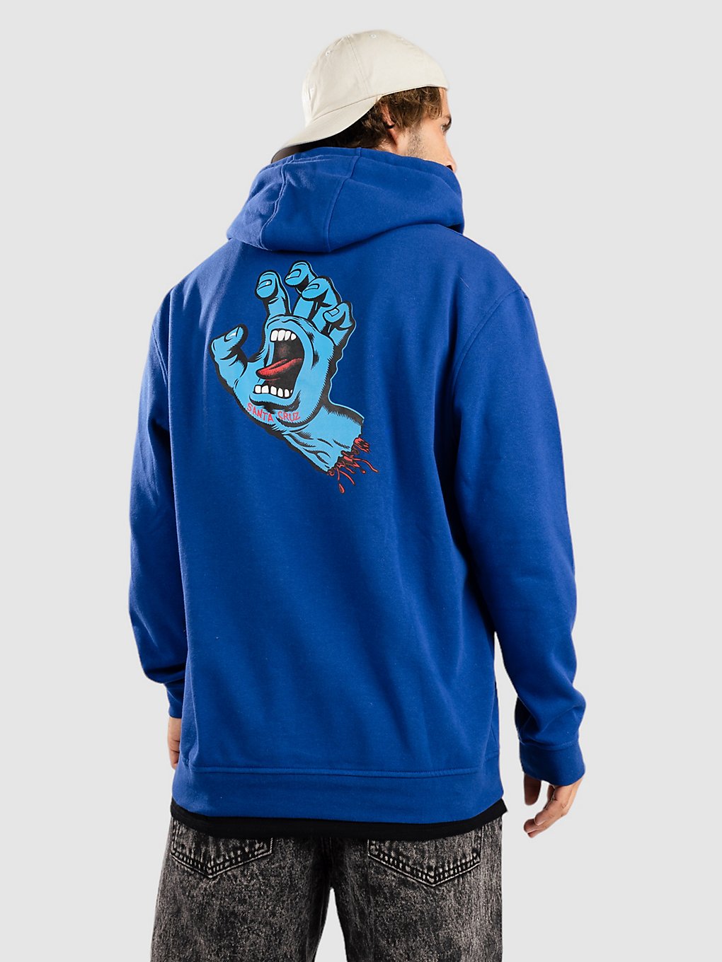 Santa Cruz Screaming Hand Chest Hoodie blauw