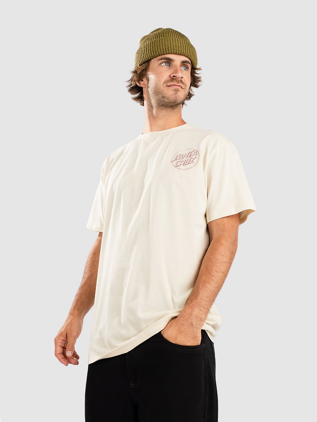 Santa Cruz Absent Topo Dot T-Shirt bruin