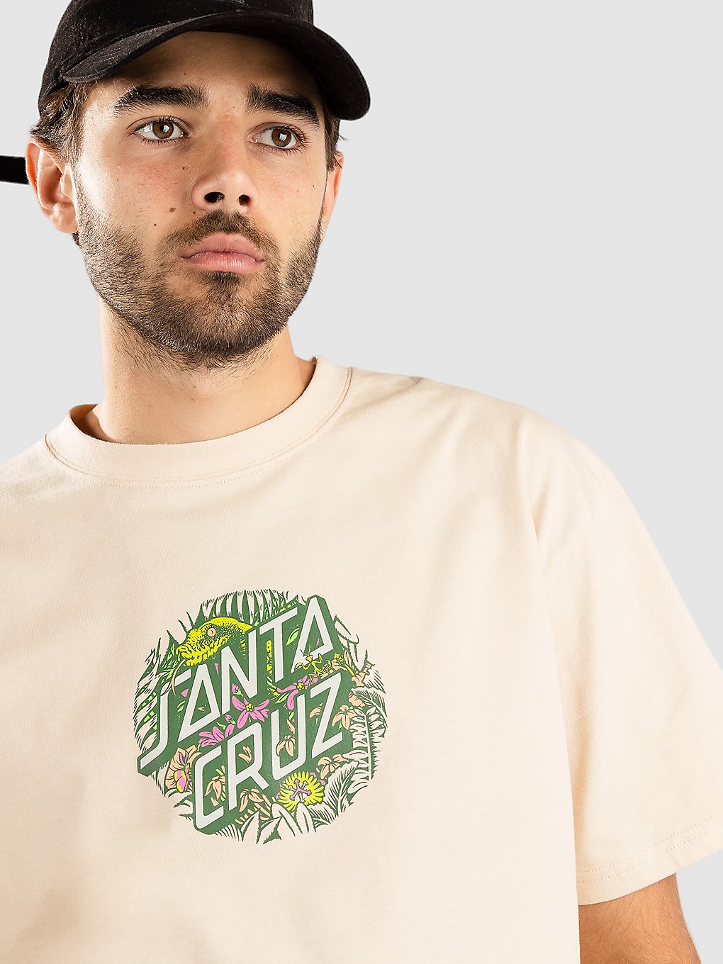 Santa Cruz Asp Flores Dot Front T-Shirt bruin