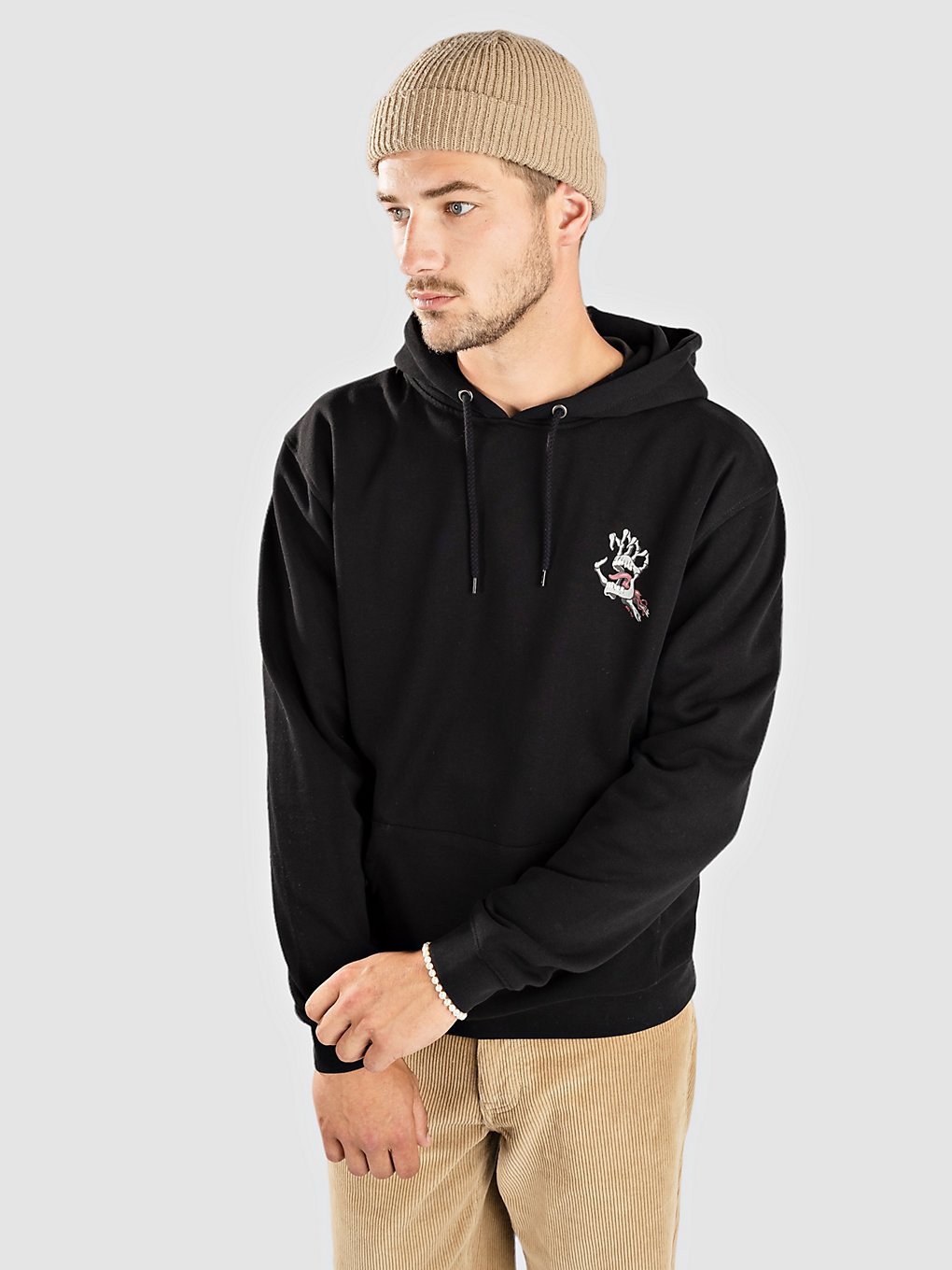 Santa Cruz Bone Hand Cruz Hoodie zwart