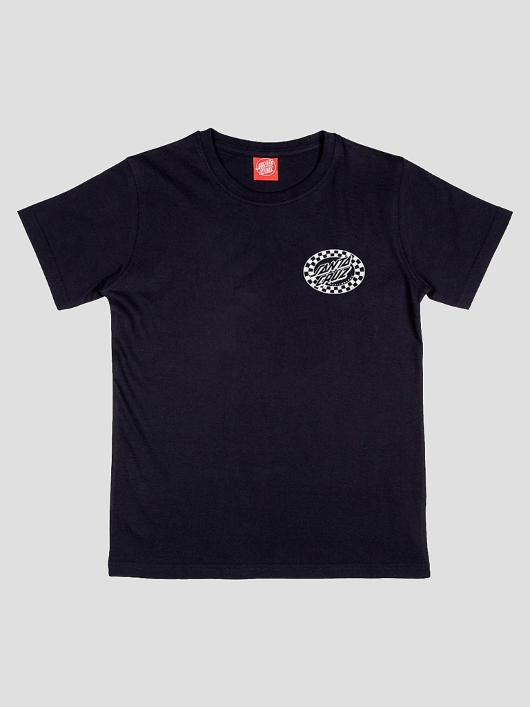 Santa Cruz Check Oval Mono T-Shirt zwart