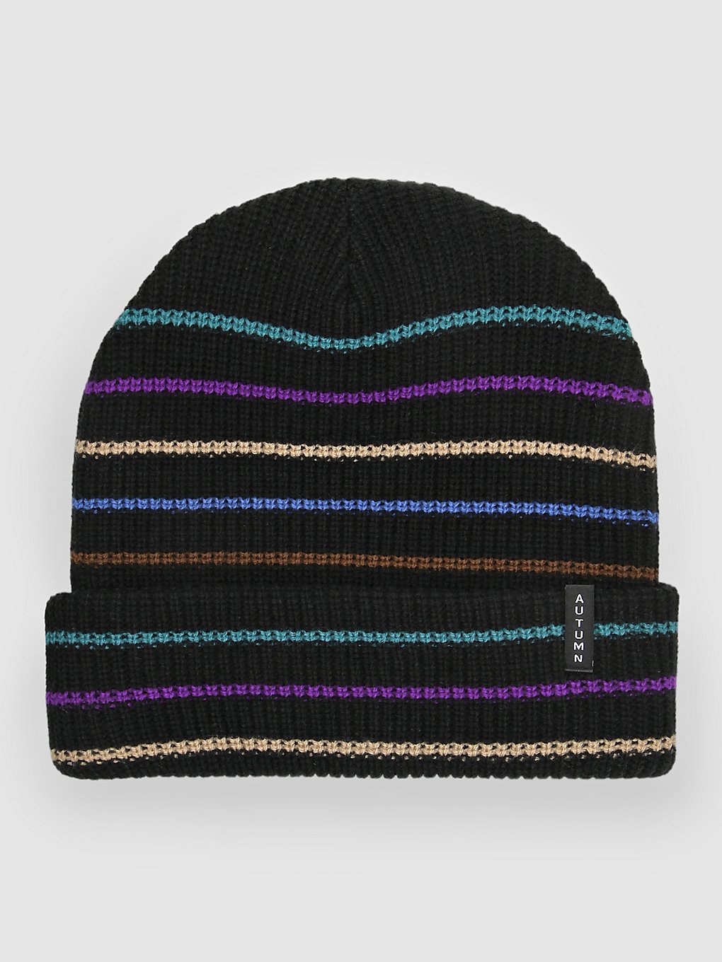 Autumn Headwear Multi Stripe Muts zwart