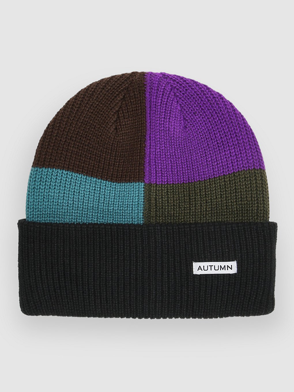 Autumn Headwear Patchwork Muts zwart