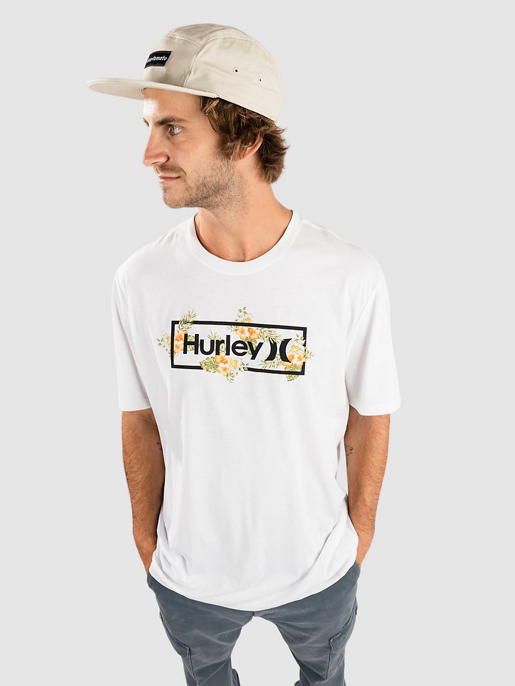 Hurley Evd Congo Outline T-Shirt wit
