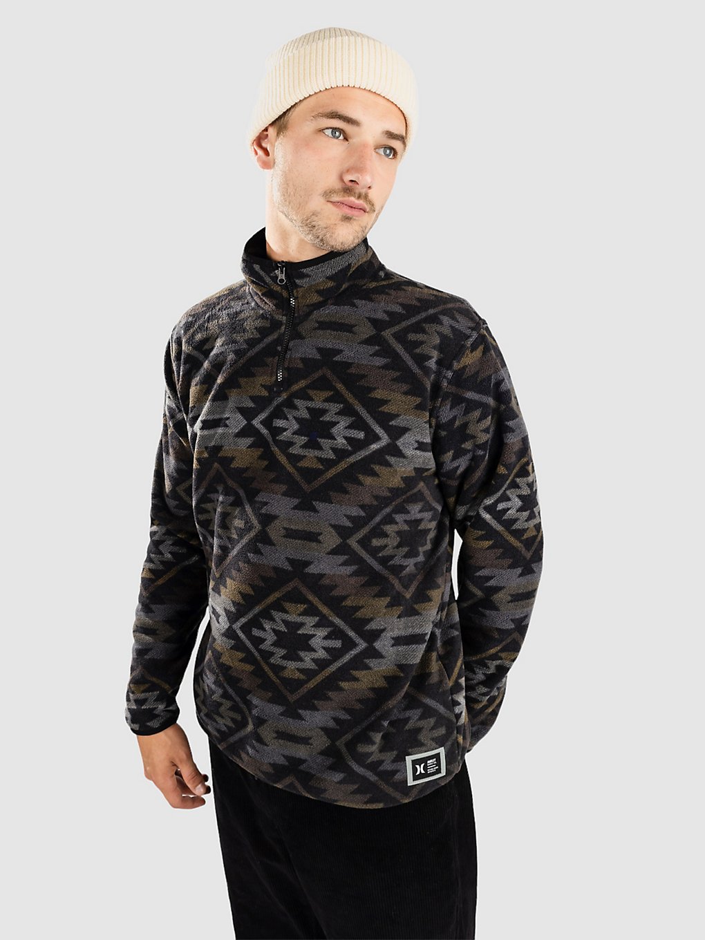 Hurley Mesa Windchill 1/4 Fleece trui bruin