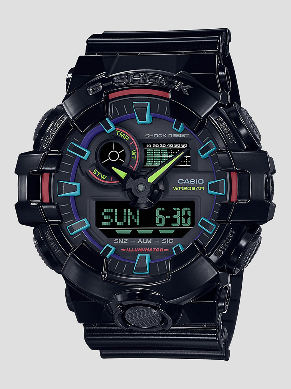 G-SHOCK GA-700RGB-1AER Horloge zwart