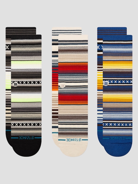 Stance Curren 3 Pack Sokken patroon