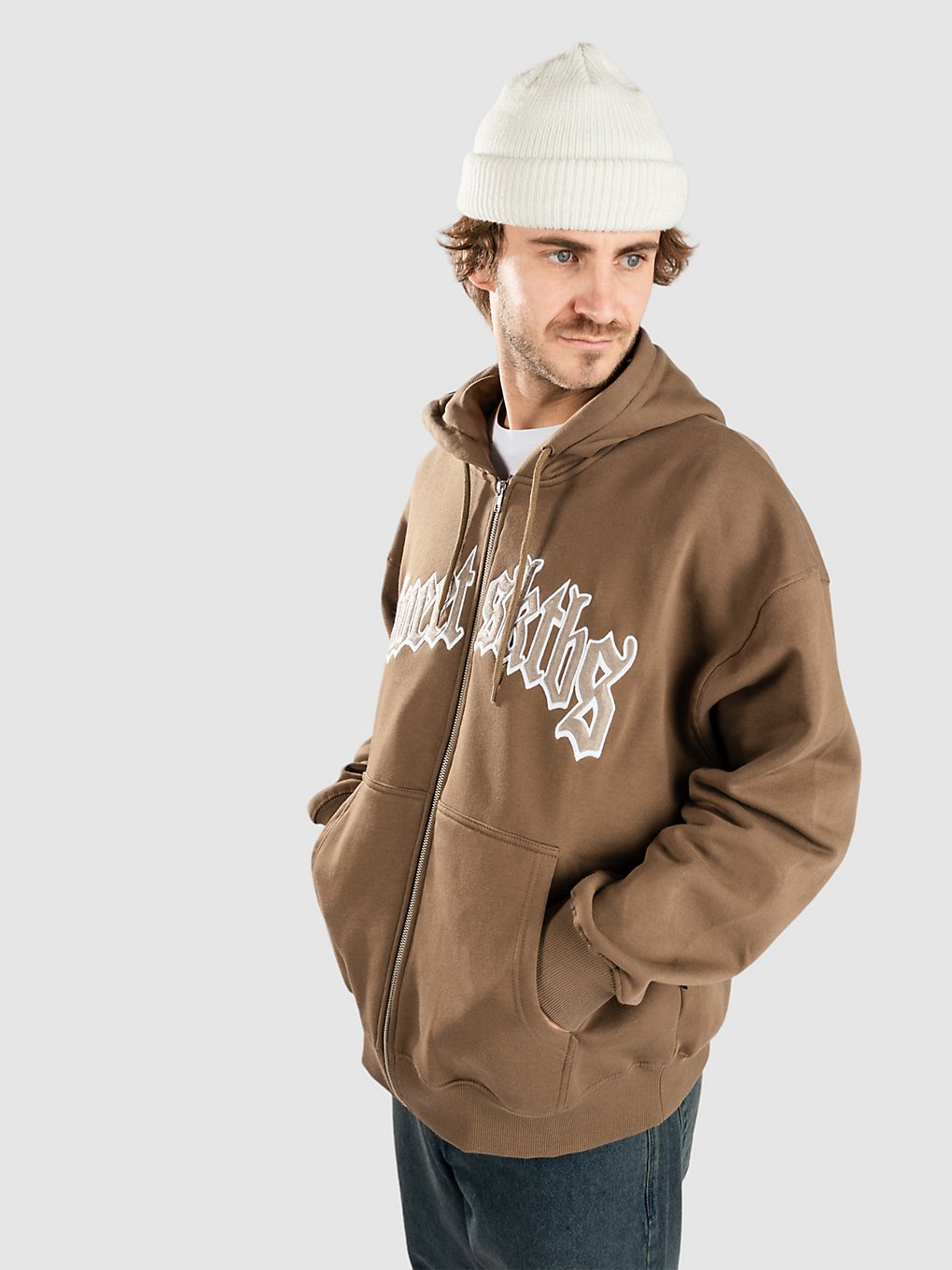 SWEET SKTBS Arch Zip Hoodie bruin