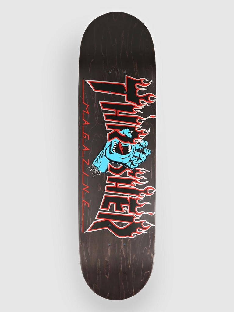 Santa Cruz X Thrasher Screaming Flame 8.5″ Skateboard deck zwart