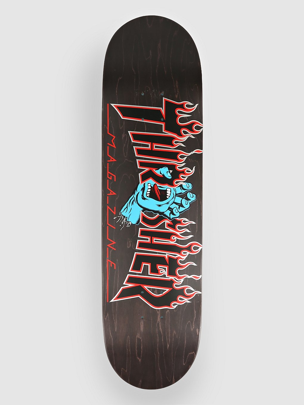 Santa Cruz X Thrasher Screaming Flame 8.5" Skateboard deck zwart