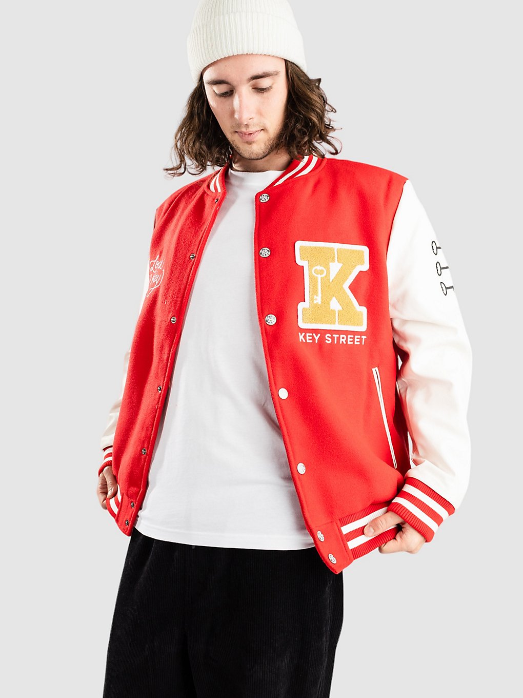 Key Street Varsity Jas rood