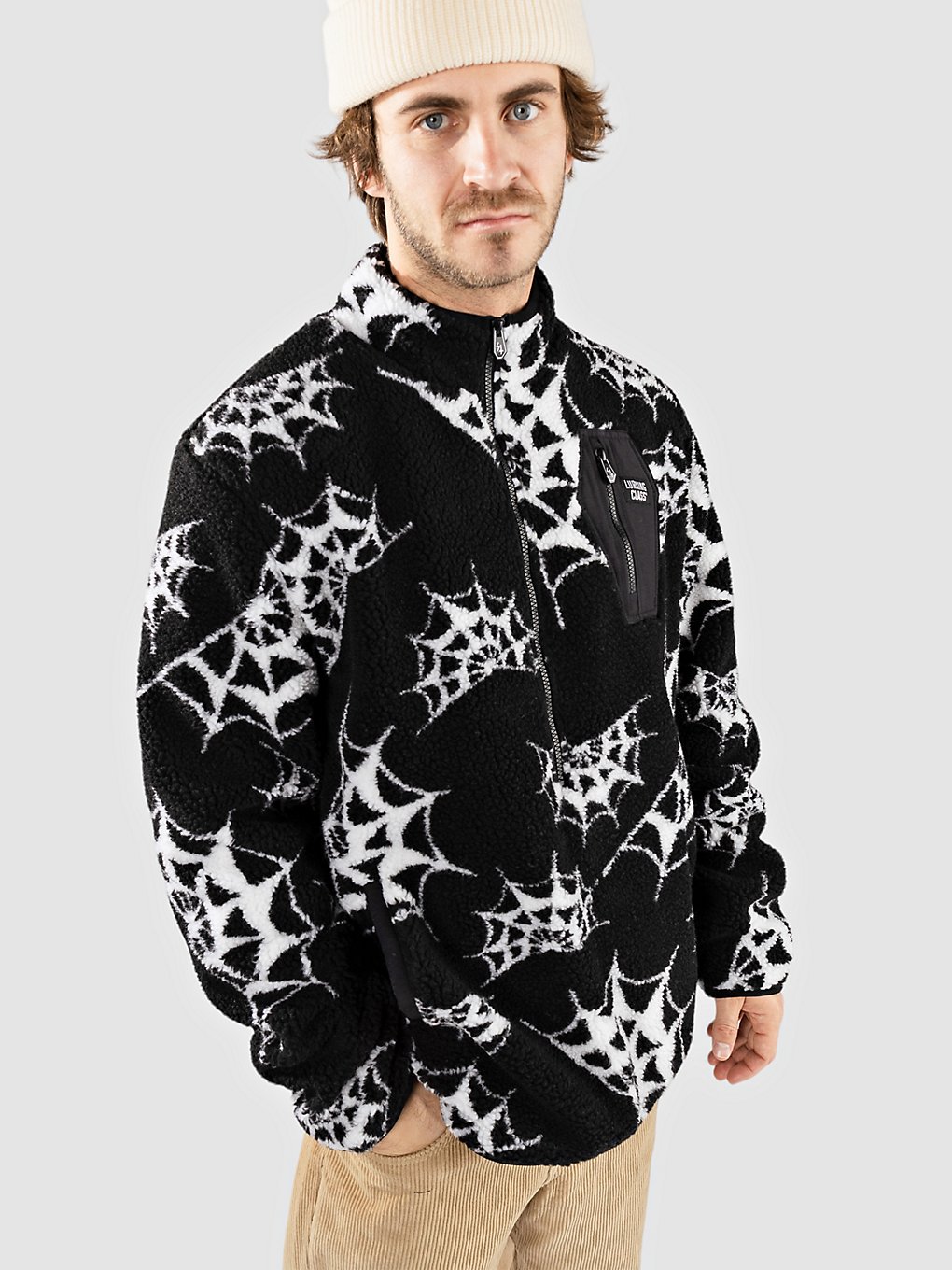 Lurking Class Spider Web Tech Fleece trui zwart