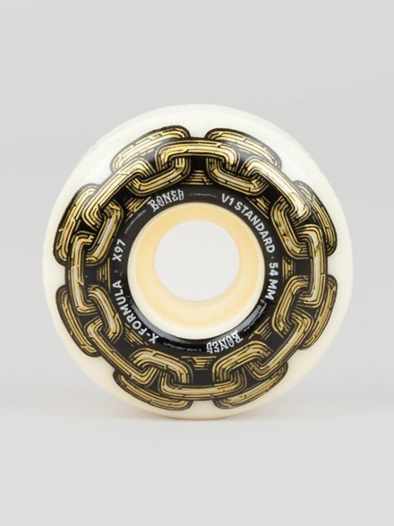 Bones Wheels X-Formula Gold Chain 97A V1 52mm Standar Wielen wit