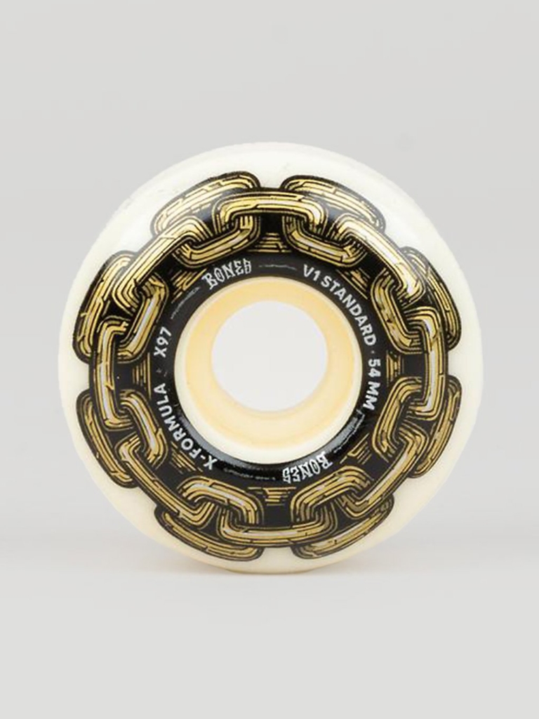 Bones Wheels X-Formula Gold Chain 97A V1 52mm Standar Wielen wit