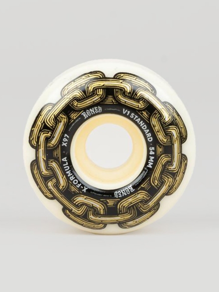 Bones Wheels X-Formula Gold Chain 97A V1 53mm Standar Wielen wit