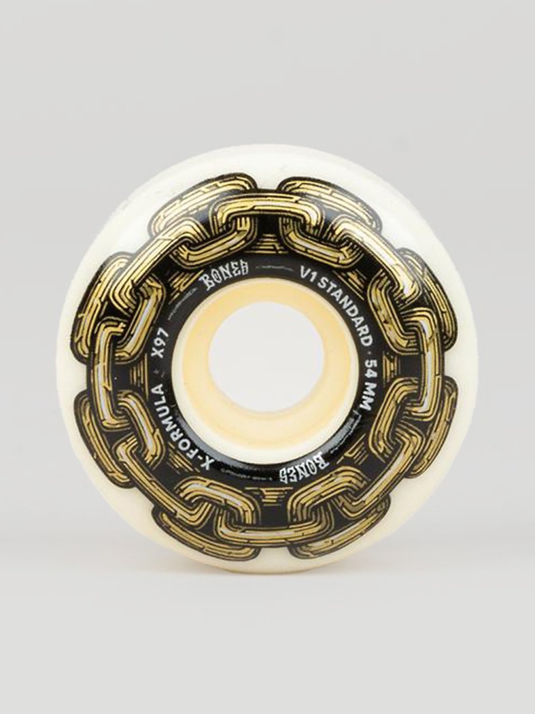 Bones Wheels X-Formula Gold Chain 97A V1 53mm Standar Wielen wit