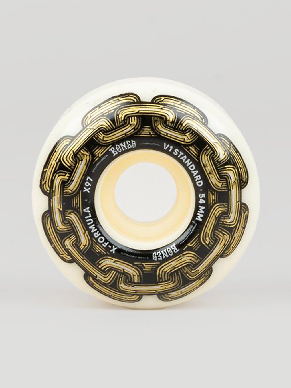 Bones Wheels X-Formula Gold Chain 97A V1 54mm Standar Wielen wit