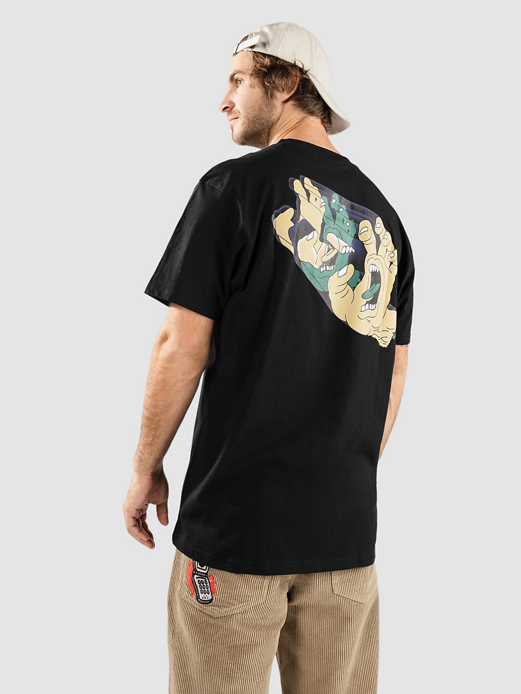 Santa Cruz Dissect Hand Front T-Shirt zwart