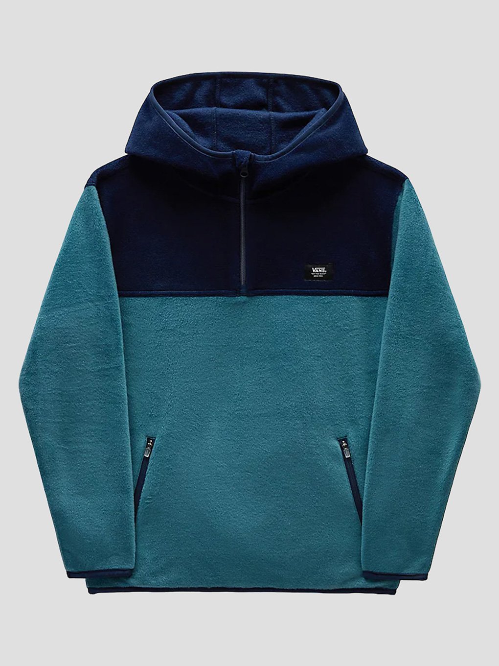 Vans Blocked Fleece Quarter Zip Hoodie blauw