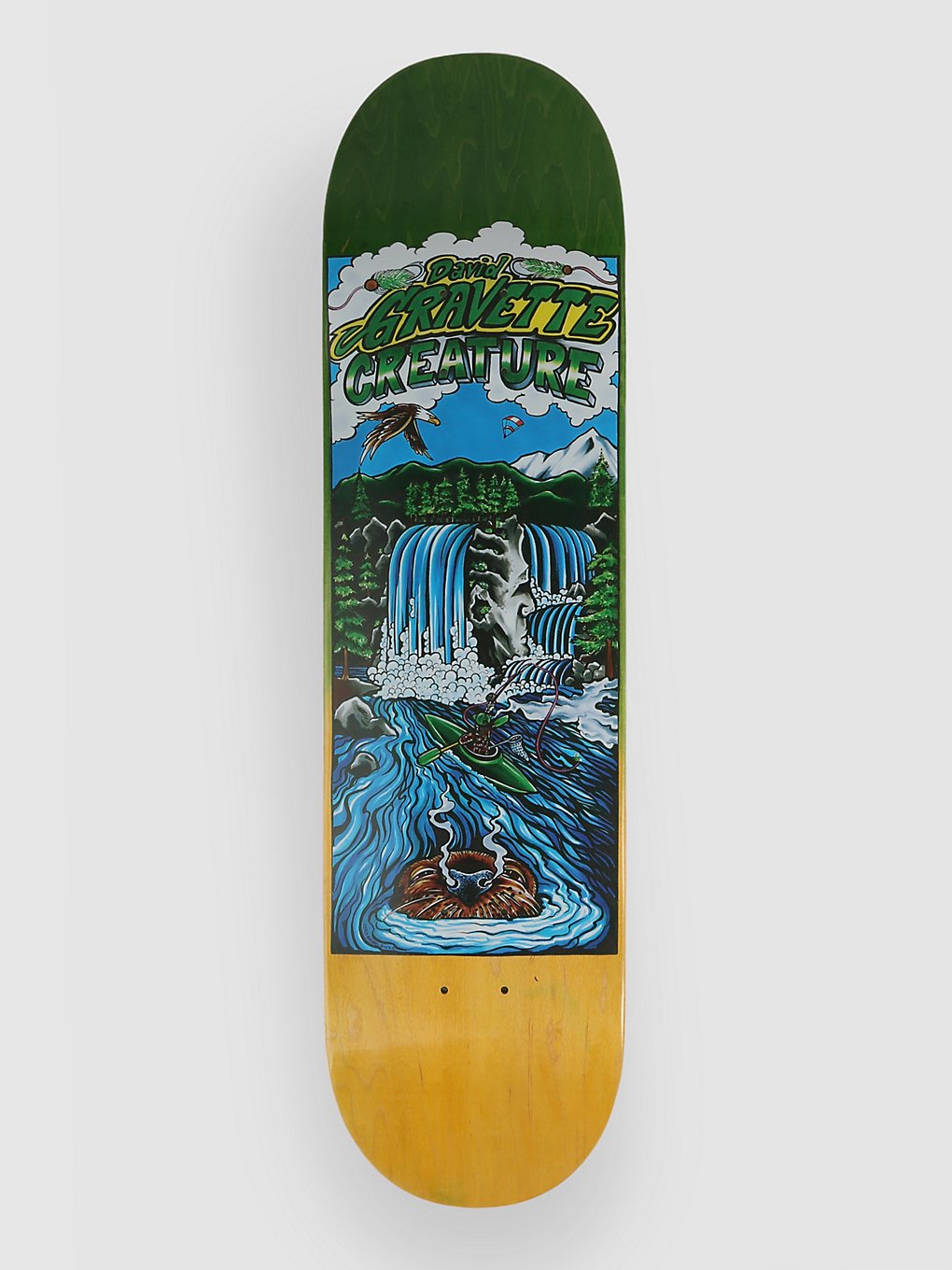 Creature Gravette Hippie Falls 8.3" Skateboard deck groen