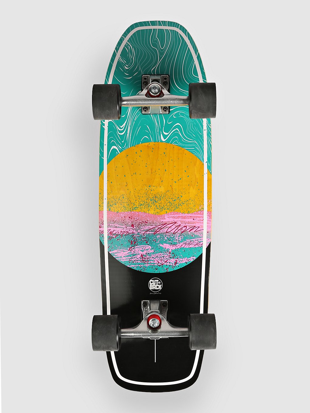 Cutback Surfskates Sunset 32" Surfskate zwart