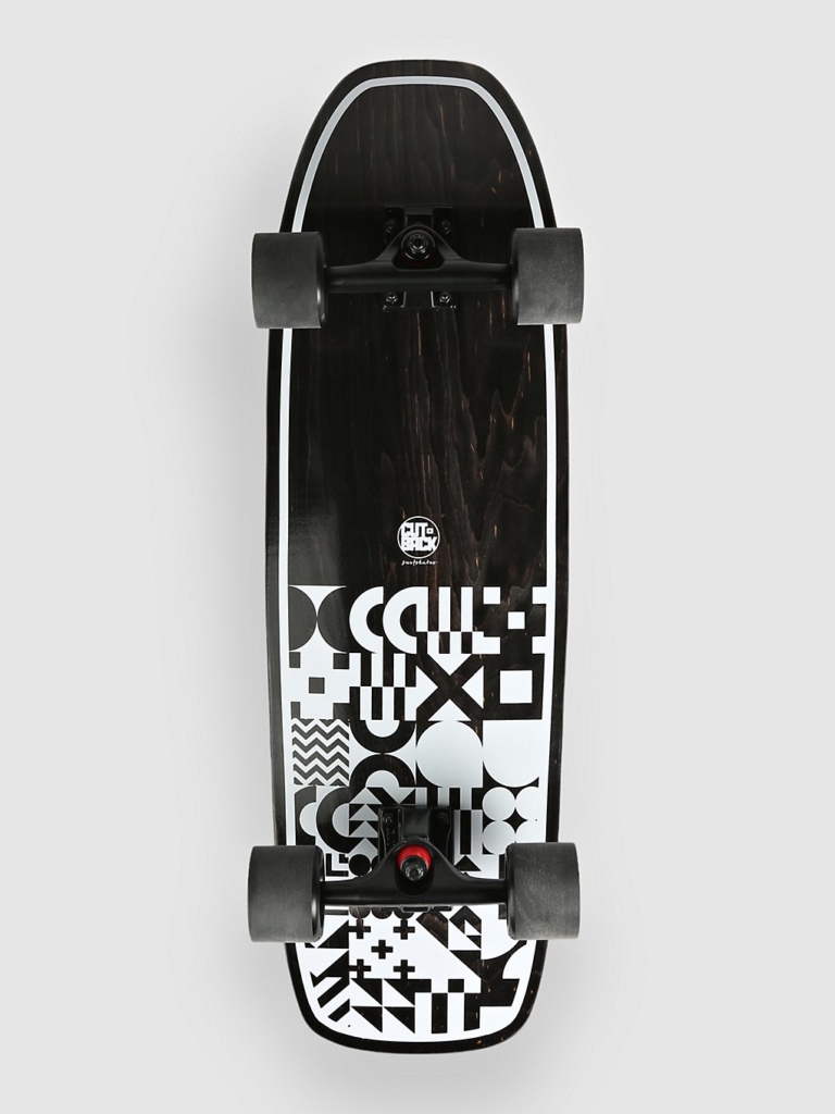 Cutback Surfskates B&W 32″ Surfskate zwart