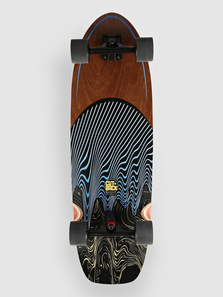 Cutback Surfskates Dark Blue 34″ Surfskate zwart