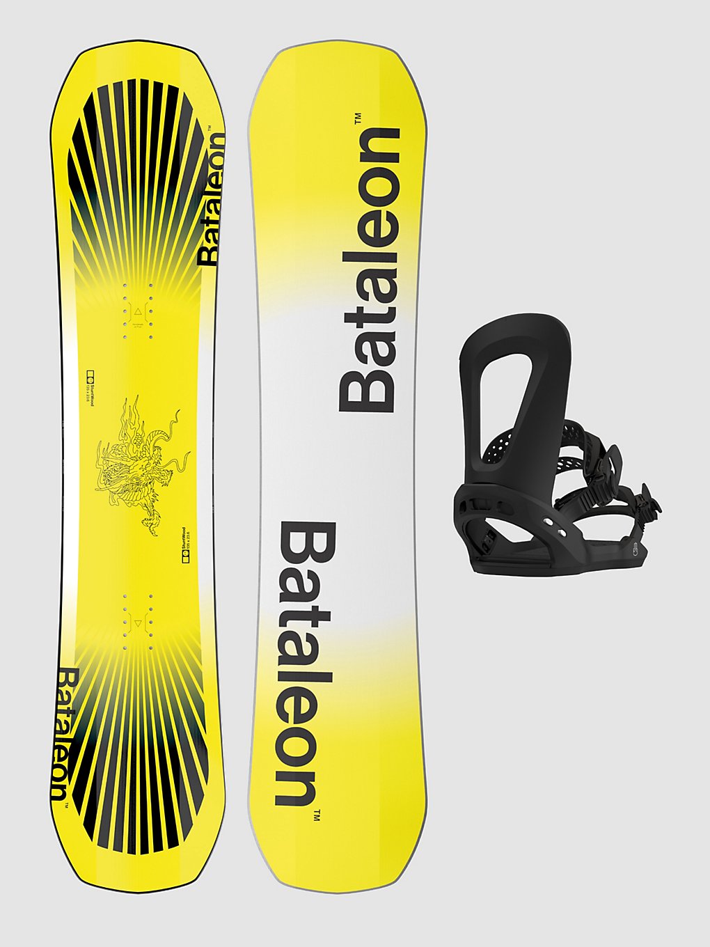 Bataleon Stuntwood + E-Stroyer S 2024 Snowboard set patroon
