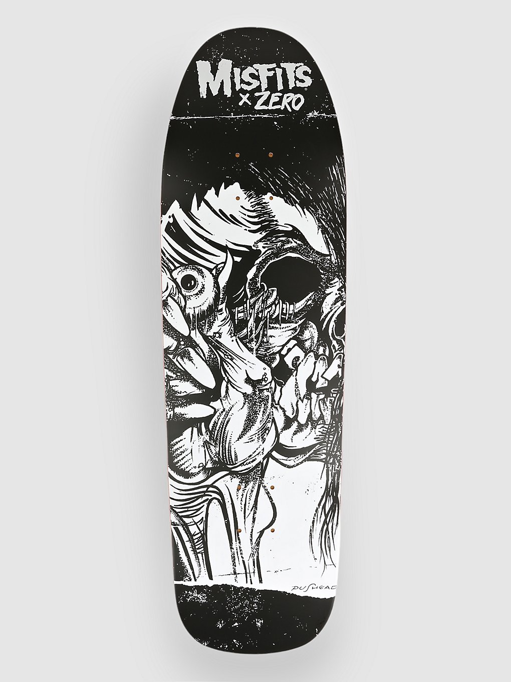 Zero X Misfits Evil Eye Shaped 9.5" Skateboard deck zwart