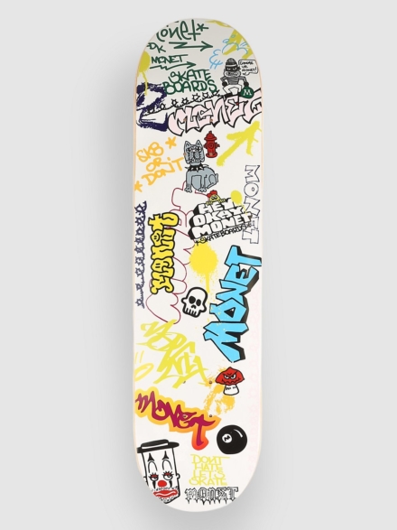 Monet Skateboards Graffiti 8" Skateboard deck wit