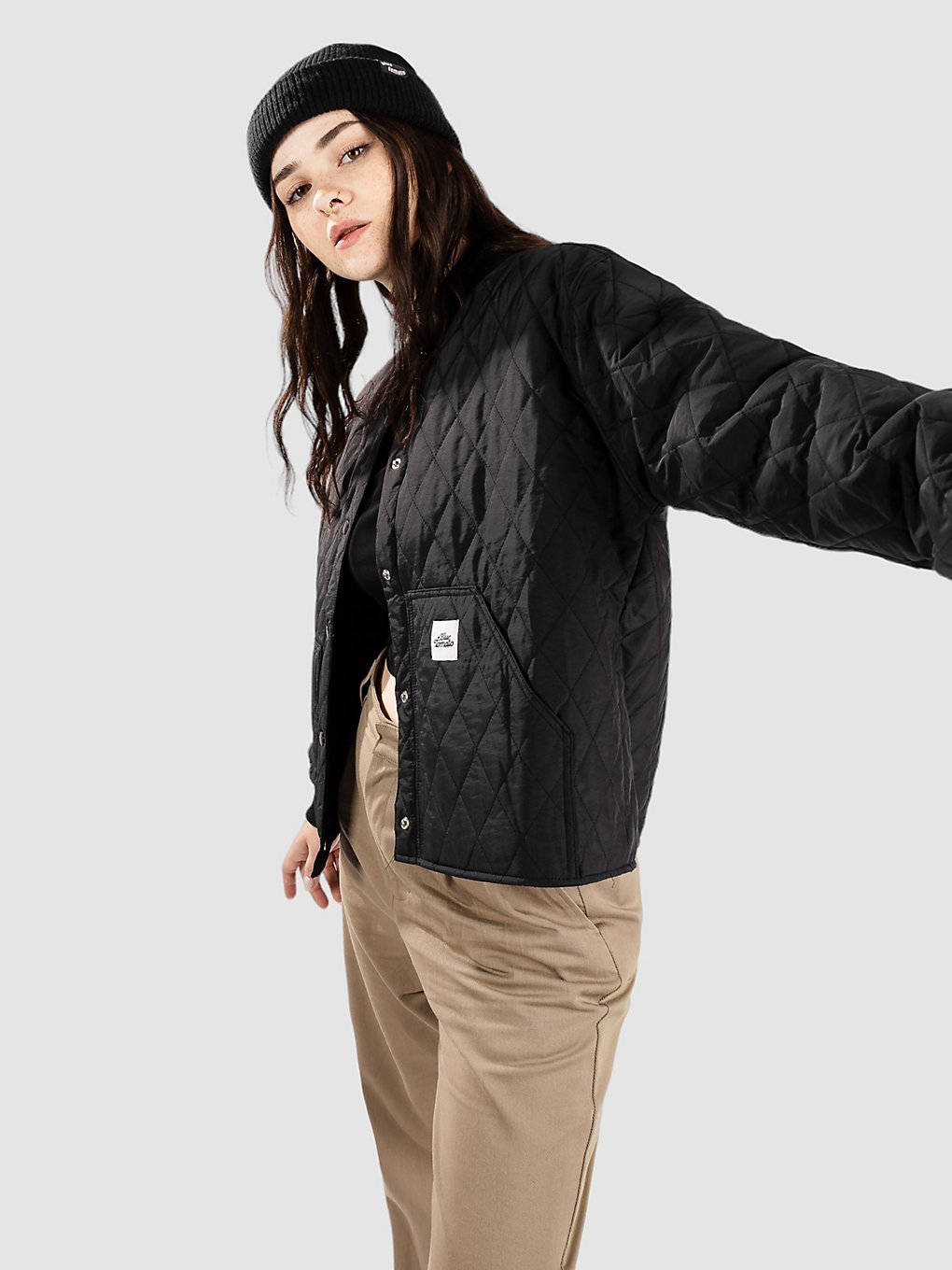 Blue Tomato Quilted Bomber Jas zwart