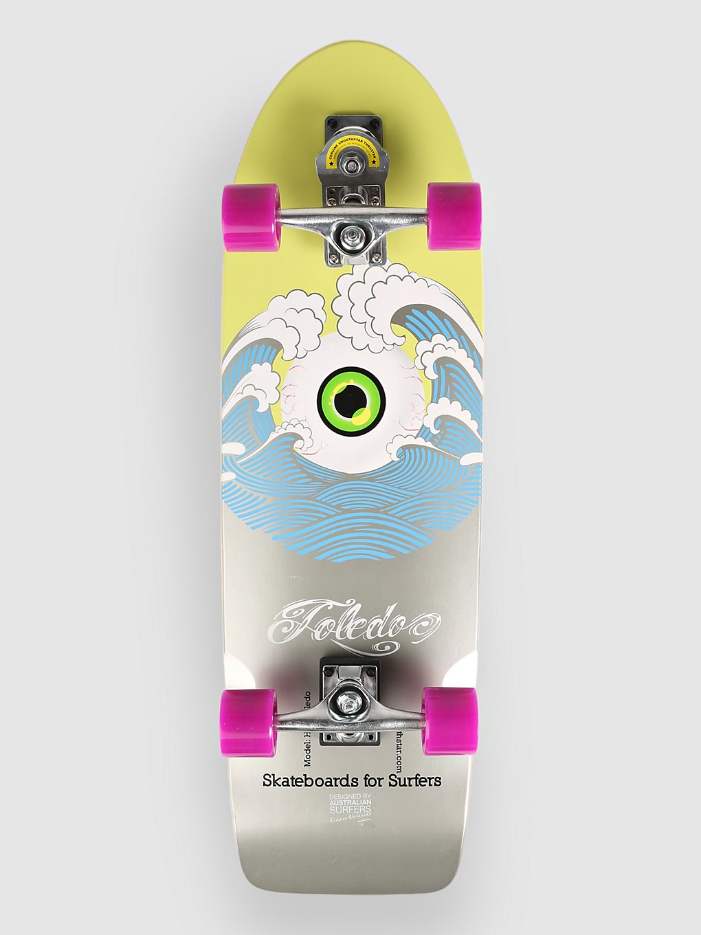 Smoothstar Holy Toledo 9.8" Surfskate groen