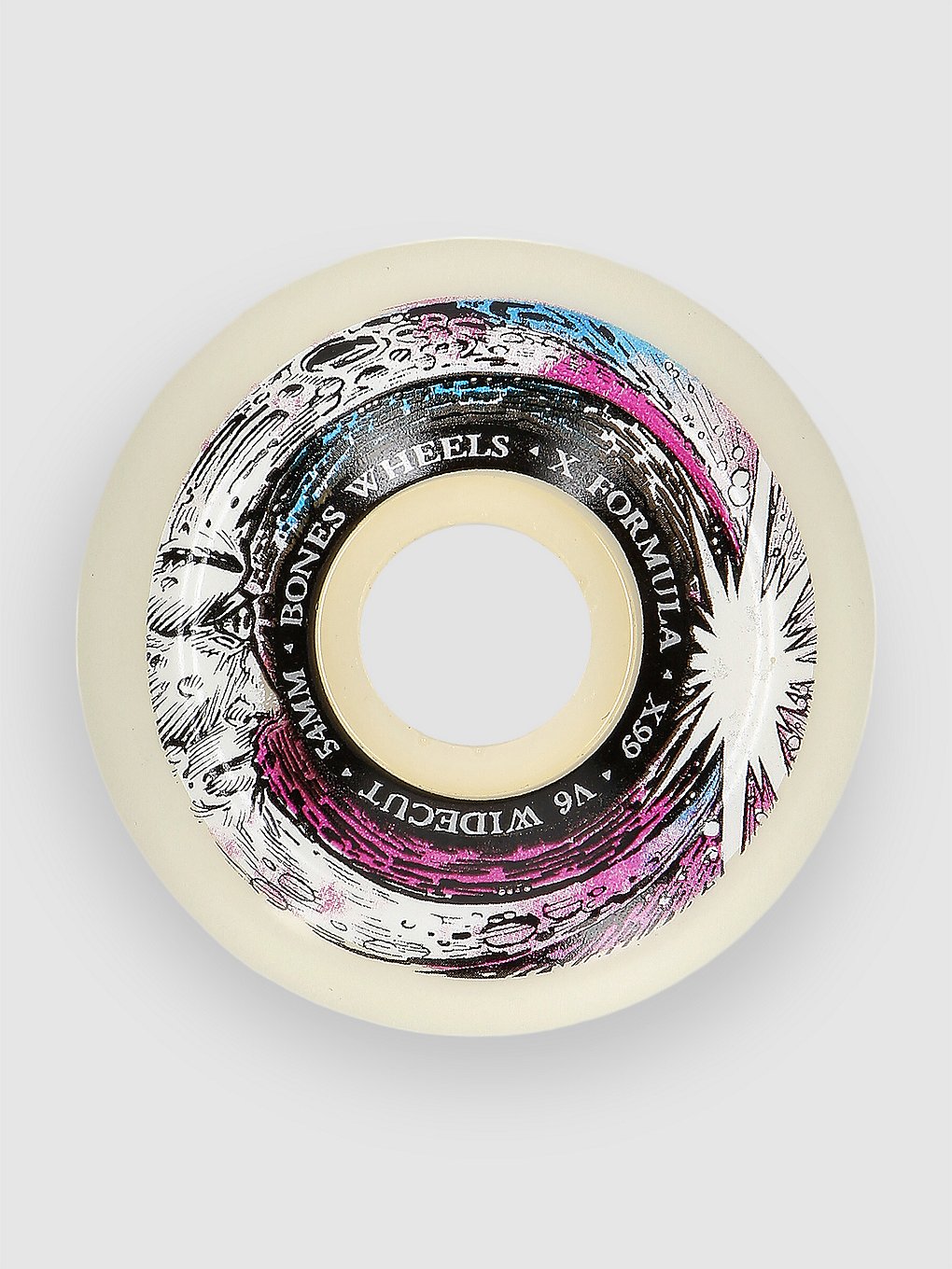 Bones Wheels Moon Beam V6 Wide Cut 99A 54mm Wielen wit