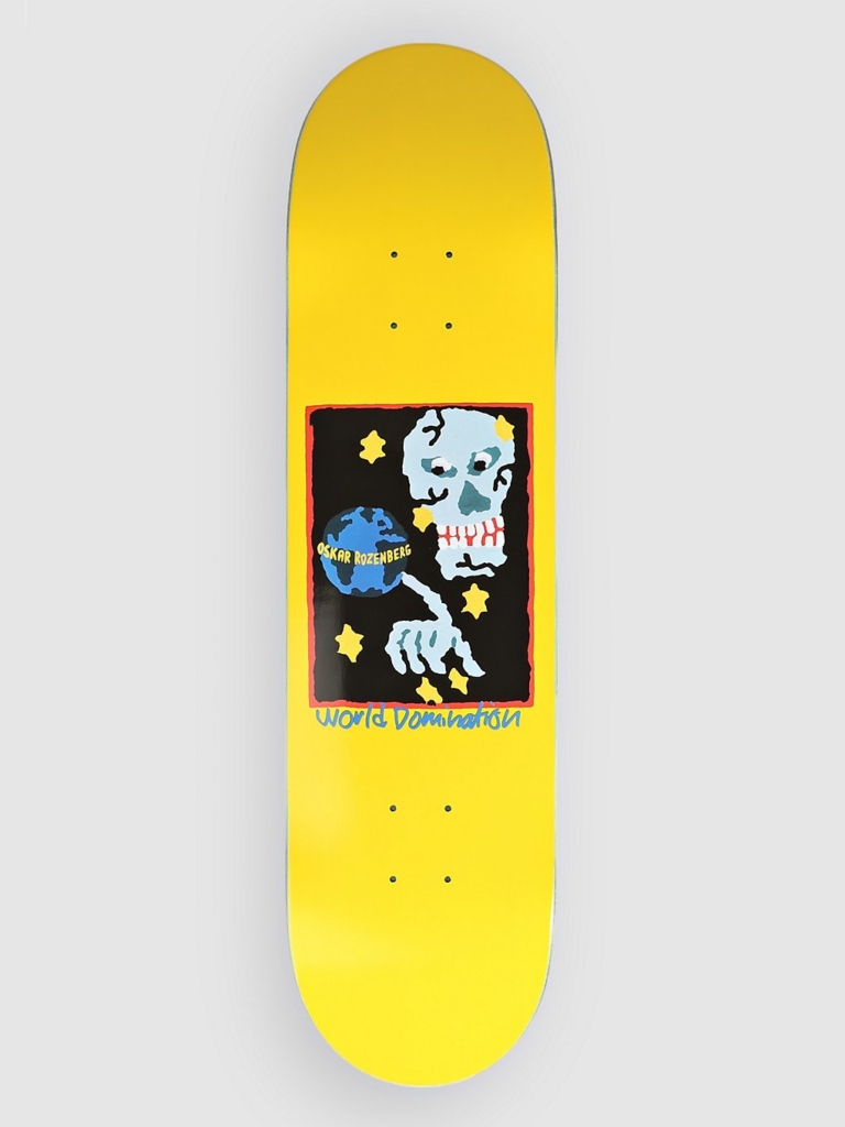 Polar Skate Oskar Rozenberg World Domination 8.125″ Skateboard deck geel