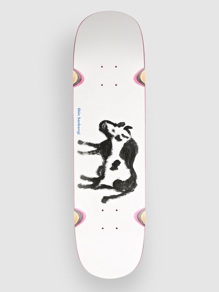 Polar Skate Shin Sanbongi Cow Devil Wheel P2 8.5″ Skateboard deck wit
