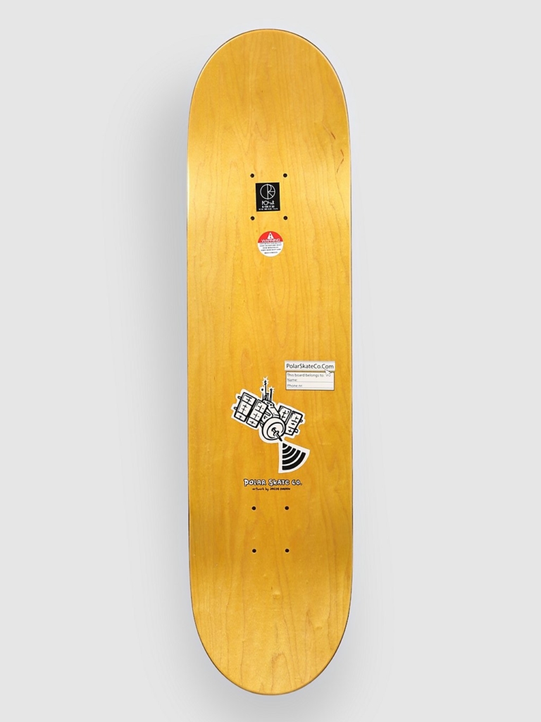 Polar Skate Aaron Herrington Planet 8.125″ Skateboard deck geel