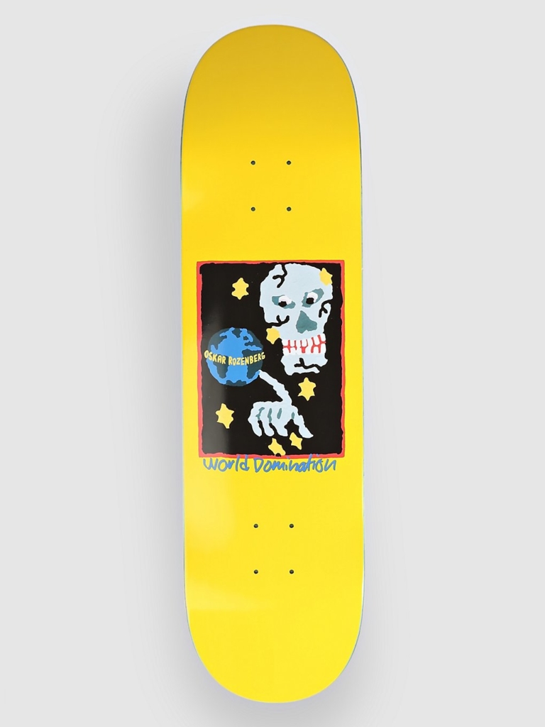 Polar Skate Oskar Rozenberg World Domination 8.375″ Skateboard deck geel