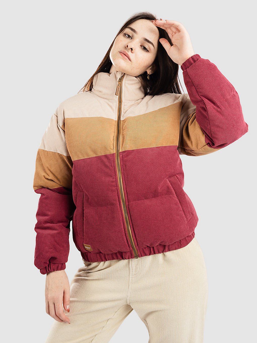 Iriedaily Cordy Puffer Jas rood