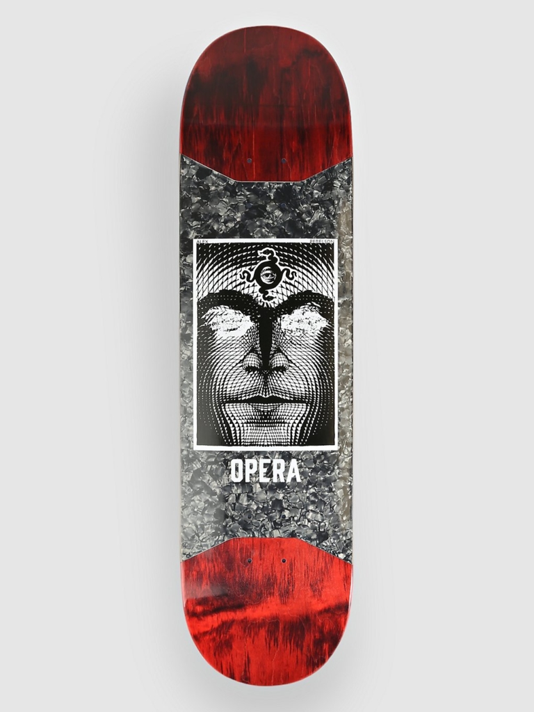 Opera Skateboards Alex Perelson No Evil Slick Shield 8.38″ Skateboard deck rood