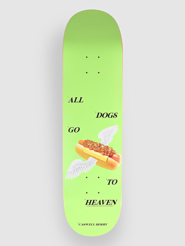 Jacuzzi Unlimited Caswell Berry Hot Dog Heaven 8.25″ Skateboard deck groen