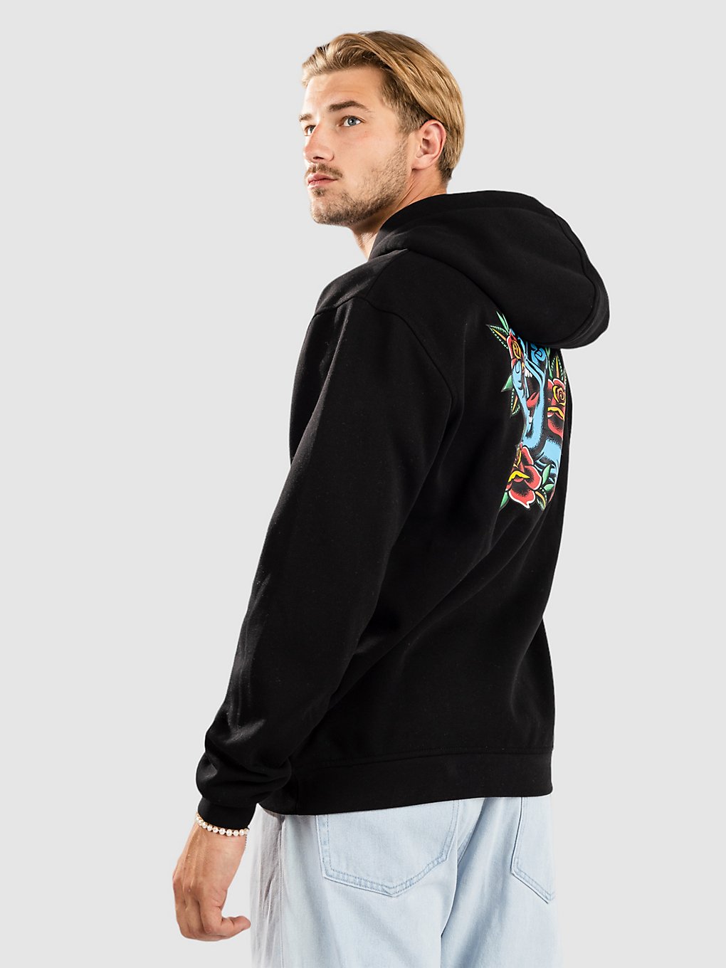 Santa Cruz Screaming Flash Zip Hoodie zwart