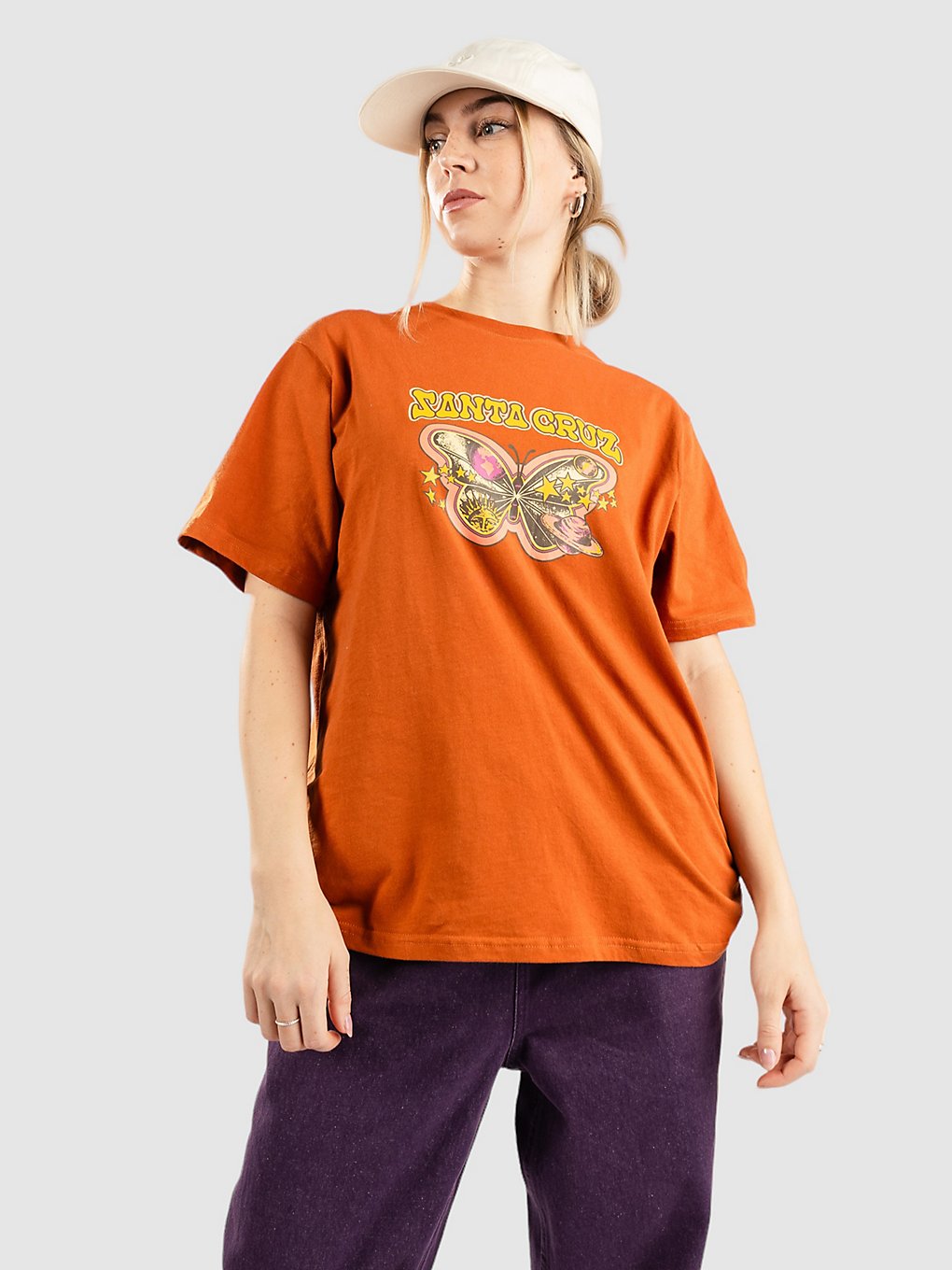 Santa Cruz Galactic Butterfly T-Shirt oranje