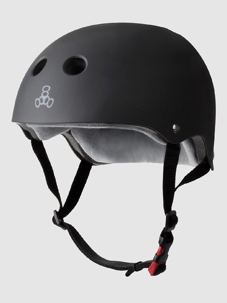 Triple 8 Certified Sweatsaver Helm Zwart Rubber