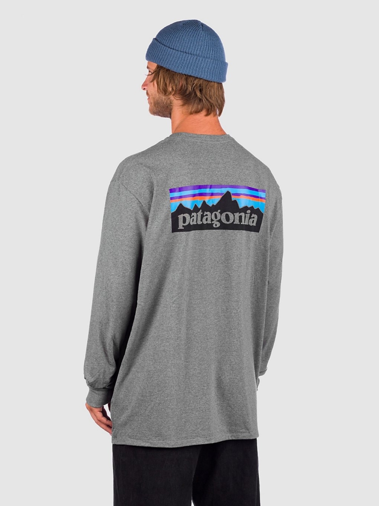 Patagonia P-6 Logo Responsibili Longsleeve Gravel Heather