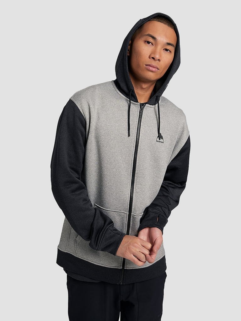 Burton Oak Zip Hoodie Gryhtr/trublk