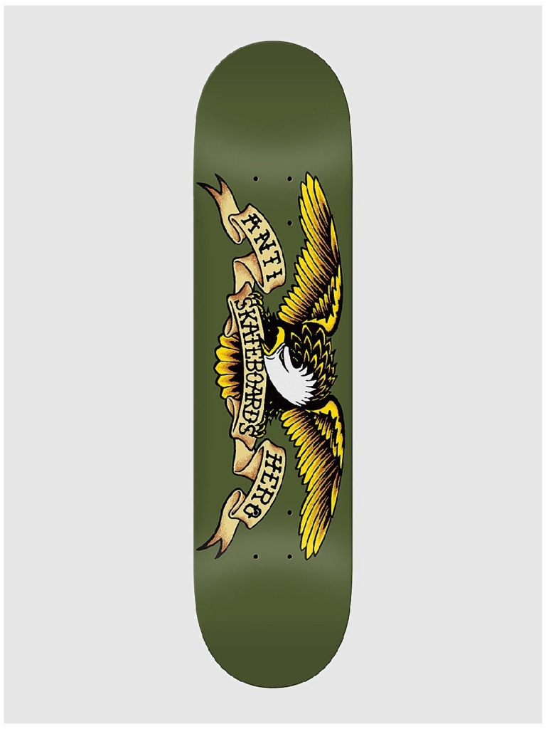 Antihero Classic Eagle 8.38″ Skateboard Deck patroon Olive