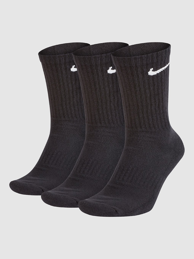 Nike Everyday Cush Crew 3P Socks Zwart