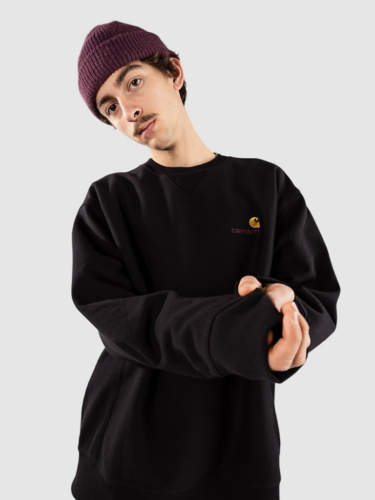 Carhartt WIP American Script Sweater Zwart