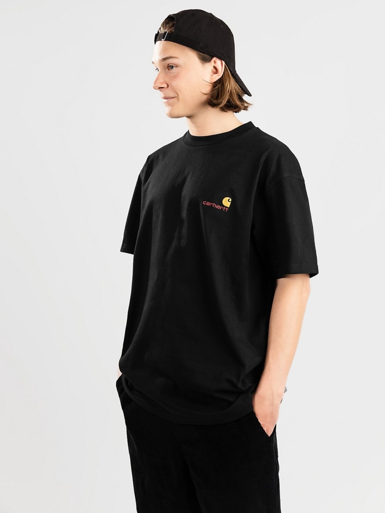 Carhartt WIP American Script T-Shirt Zwart