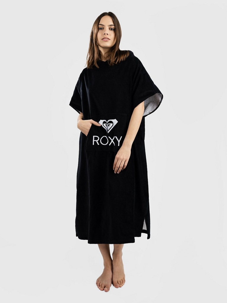 Roxy Stay Magical Solid Surf Poncho Antraciet